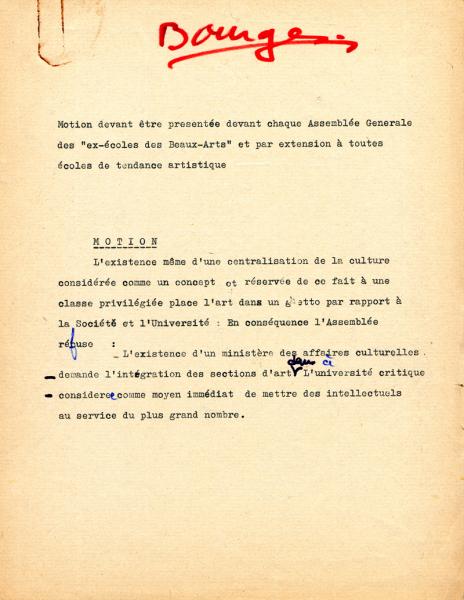 Motion de Bourges. Mai 68